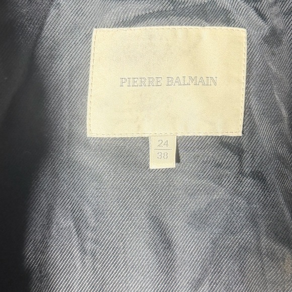 Pierre Balmain Wool Leather Coat Size 38 IT - Picture 3 of 5